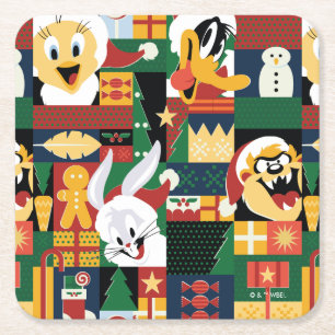 LOONEY TUNES™Helgdag Block Mönster Underlägg Papper Kvadrat
