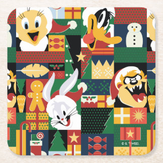 LOONEY TUNES™Helgdag Block Mönster Underlägg Papper Kvadrat