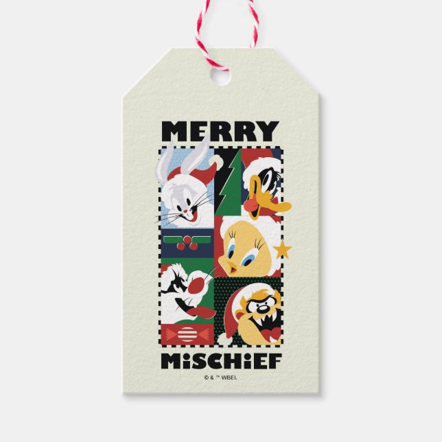 LOONEY TUNES™ Helgdag Merry MisChief Presentetikett (Framsidan)