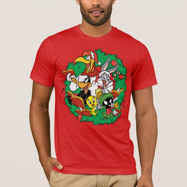 LOONEY TUNES™ Julkrans för grupp Tee Shirt (Framsida)