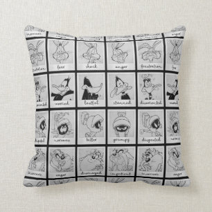 LOONEY TUNES™-kännetecken för känslor-diagram Kudde