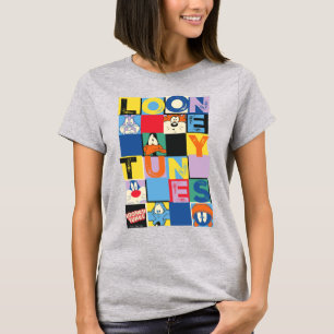 LOONEY TUNES™ Karaktärs Schackbräde Block T Shirt