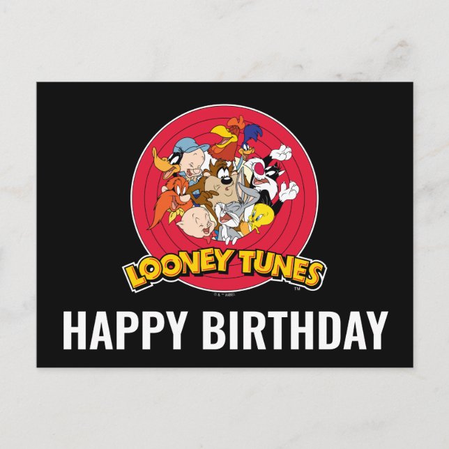 LOONEY TUNES™ Karaktärslogo Vykort (Framsida)