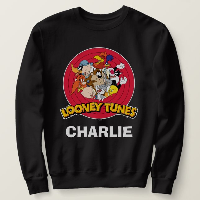 LOONEY TUNES™ Karaktärslogotyp Lång Ärmad Tröja (Design framsida)