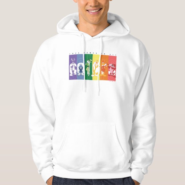 LOONEY TUNES™ - Kärlek kommer in i hela Färg Hoodie (Framsida)