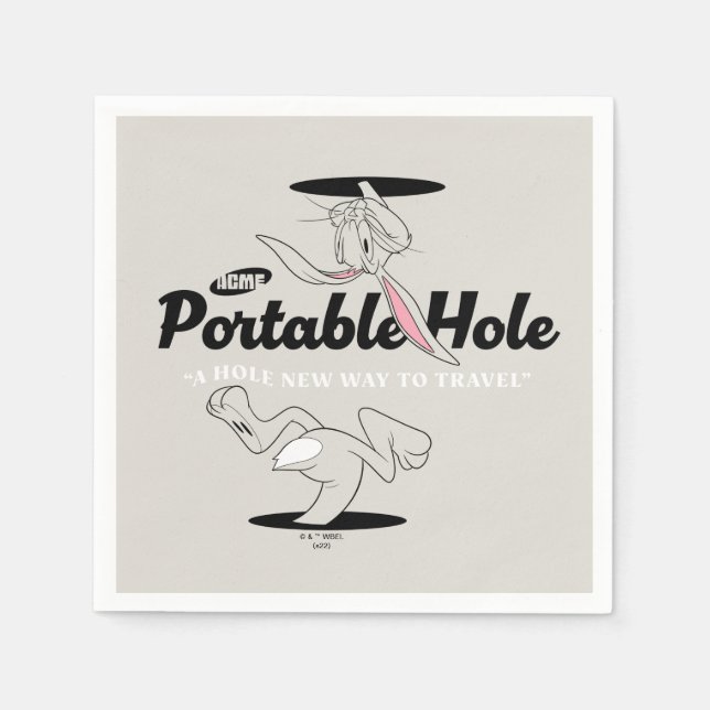 LOONEY TUNES™ | KRYP BUNNY™ ACME Bärbar Hål Pappersservett (Framsidan)