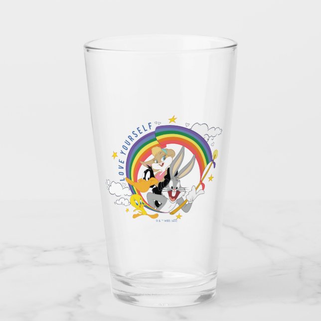 LOONEY TUNES™ - Love Yourself Pride Badge Glaskopp (Framsida)