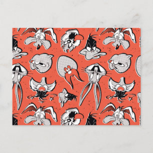 LOONEY TUNES™ Retro Halvtonmönster Vykort
