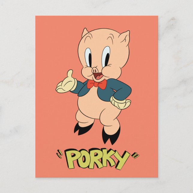 LOONEY TUNES™ Retro Laughs | Porky Gris Vykort (Framsida)