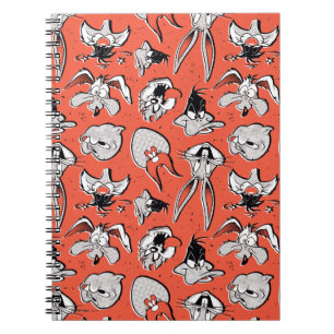 LOONEY TUNES™ Retro Raster Mönster Anteckningsbok