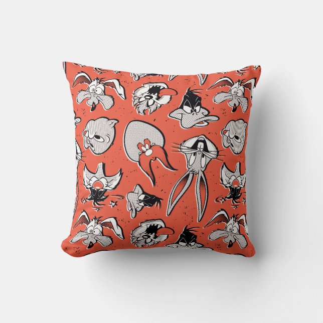 LOONEY TUNES™ Retro Raster Mönster Kudde (Framsida)