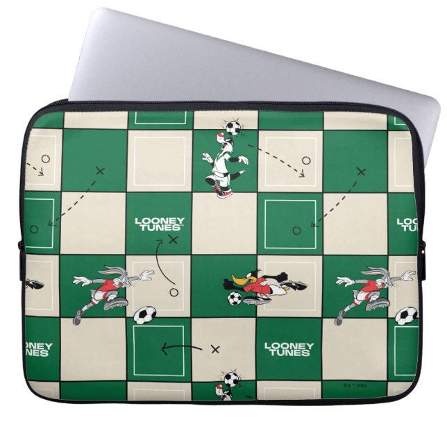 LOONEY TUNES™ Soccer Grid Pattern Laptop Fodral (Framsidan)