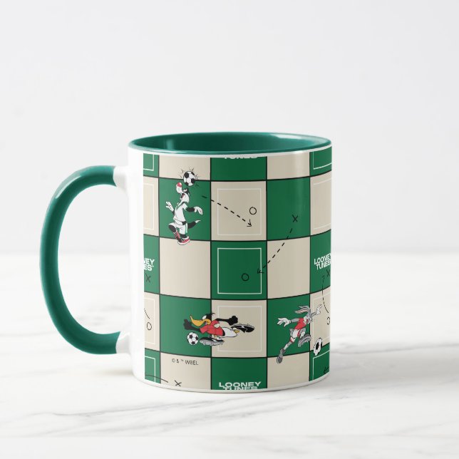 LOONEY TUNES™ Soccer Grid Pattern Mugg (Vänster)