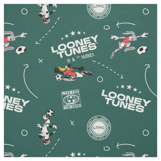 LOONEY TUNES™ Soccer Playbook Pattern Tyg (Provkarta)