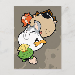 LOONEY TUNES™ Statistik med stora huvuden Vykort