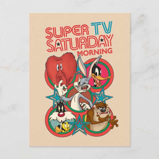 LOONEY TUNES™ | Super TV Saturday Morning Vykort (Framsida)