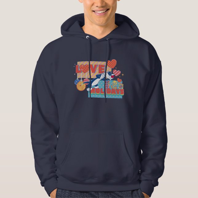 LOONEY TUNES™ | SYLVESTER™ & TWEETY™Älskar högtide Hoodie (Framsida)