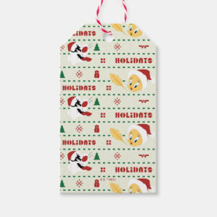 LOONEY TUNES™ SYLVESTER™ & TWEETY™ Helgdag Mönster Presentetikett