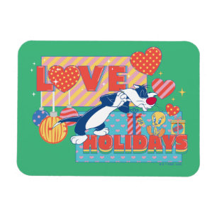 LOONEY TUNES™ SYLVESTER™ & TWEETY™Kärlek Helgdag Magnet