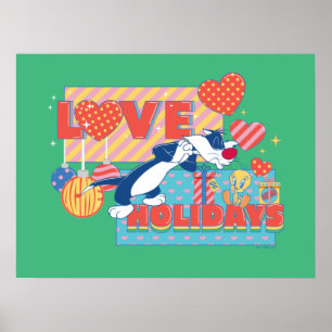 LOONEY TUNES™   SYLVESTER™ & TWEETY™Kärlek Helgdag Poster