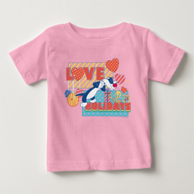 LOONEY TUNES™ | SYLVESTER™ & TWEETY™Kärlek Helgdag T Shirt (Framsida)