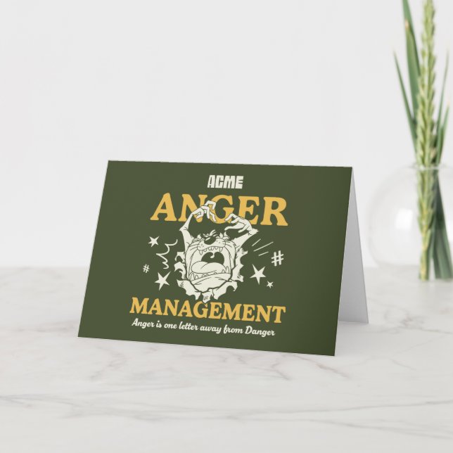 LOONEY TUNES™ |TAZ™ ACME Anger Management Anteckningskort (Framsida)