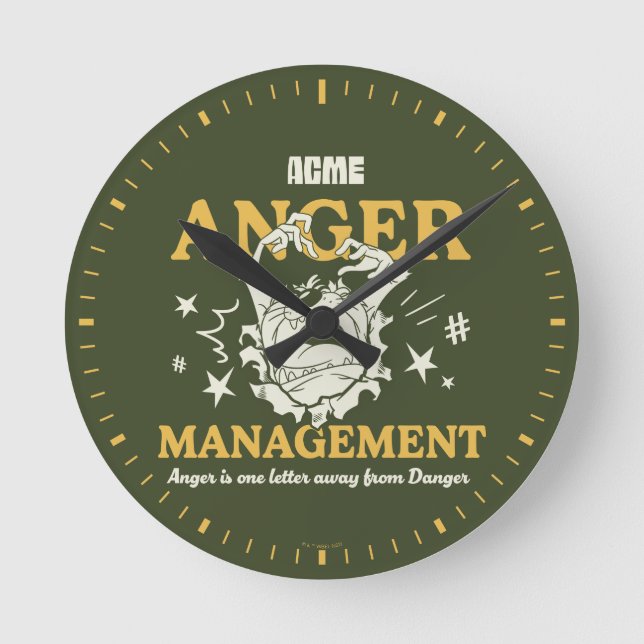 LOONEY TUNES™ |TAZ™ ACME Anger Management Rund Klocka (Framsida)