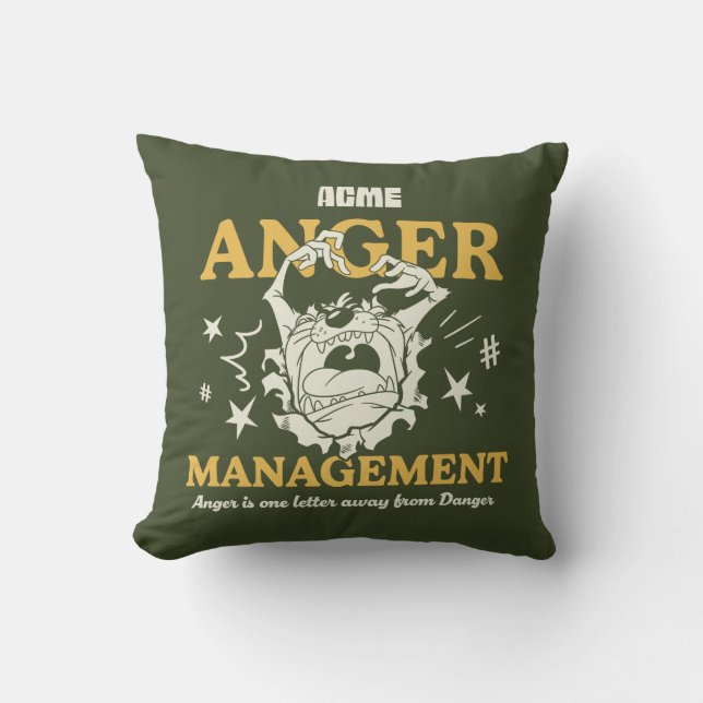 LOONEY TUNES™ | TAZ™ ACME ilska-hantering Kudde (Framsida)