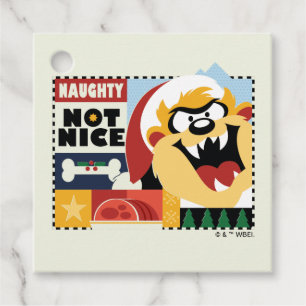 LOONEY TUNES™ TAZ™ Naughty Not Nice Gåvor Etiketter