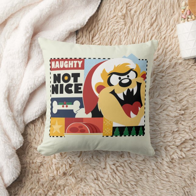 LOONEY TUNES™ TAZ™ Naughty Not Nice Kudde (Filt)