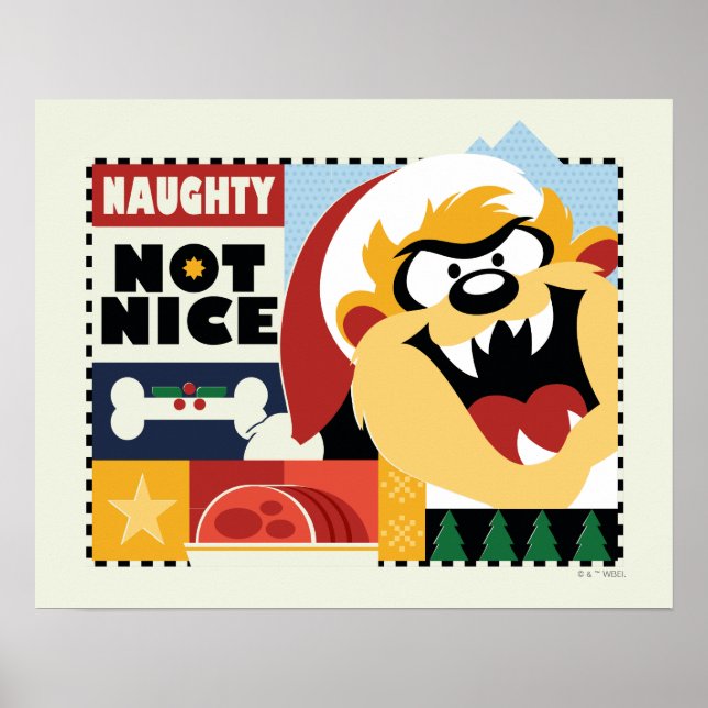 LOONEY TUNES™ TAZ™ Naughty Not Nice Poster (Framsidan)