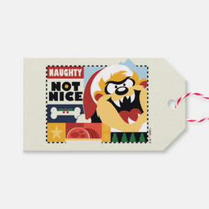 LOONEY TUNES™ TAZ™ Naughty Not Nice Presentetikett