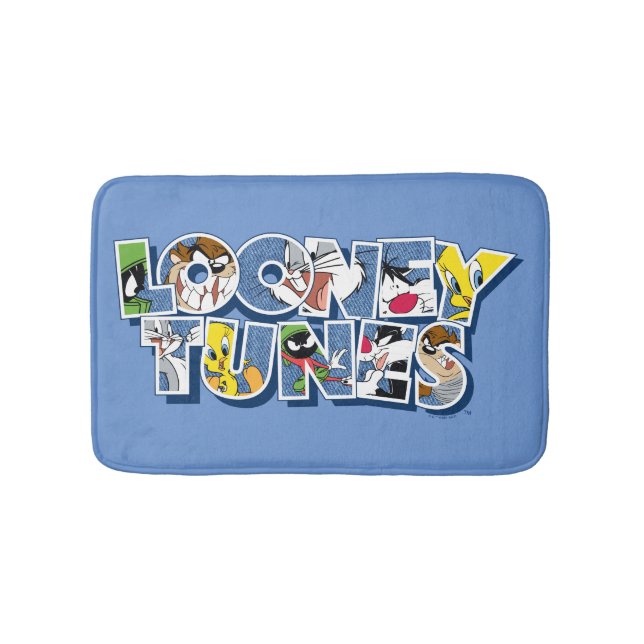 LOONEY TUNES™-tecken i bokstäver Badrumsmatta (Framsidan)