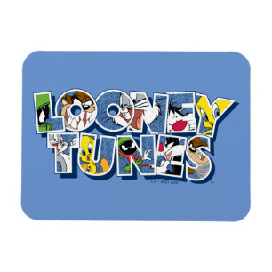 LOONEY TUNES™-tecken i bokstäver Magnet