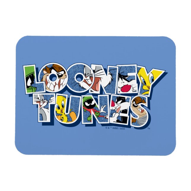 LOONEY TUNES™-tecken i bokstäver Magnet (Horisontell)