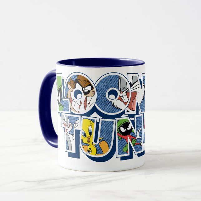 LOONEY TUNES™-tecken i bokstäver Mugg (Framsida vänster)