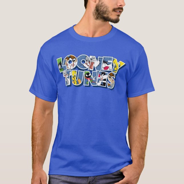 LOONEY TUNES™-tecken i bokstäver T Shirt (Framsida)