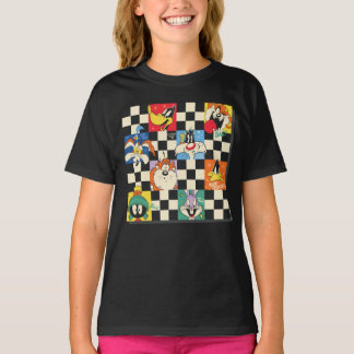 LOONEY TUNES™-tecken på Black & White Checker T Shirt