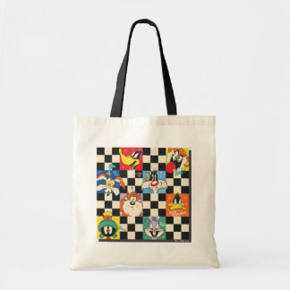LOONEY TUNES™-tecken på Black & White Checker Tygkasse
