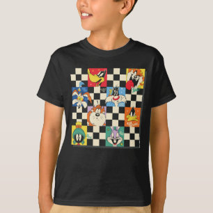 LOONEY TUNES™-tecken på svart-vit rutig bakgrund T Shirt