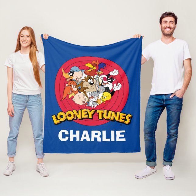 LOONEY TUNES™-teckenlogotyp Fleecefilt (På plats)