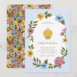 LOONEY TUNES™ | TWEETY™ Blommig Bebis Shower Inbjudningar