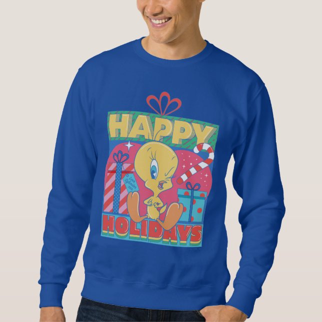 LOONEY TUNES™ | TWEETY™ Glad helg Lång Ärmad Tröja (Framsida)