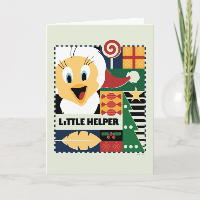 LOONEY TUNES™ TWEETY™ Lilla hjälpreda Helgkort (Framsida)