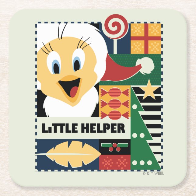 LOONEY TUNES™ TWEETY™ Little Helper Underlägg Papper Kvadrat (Framsidan)
