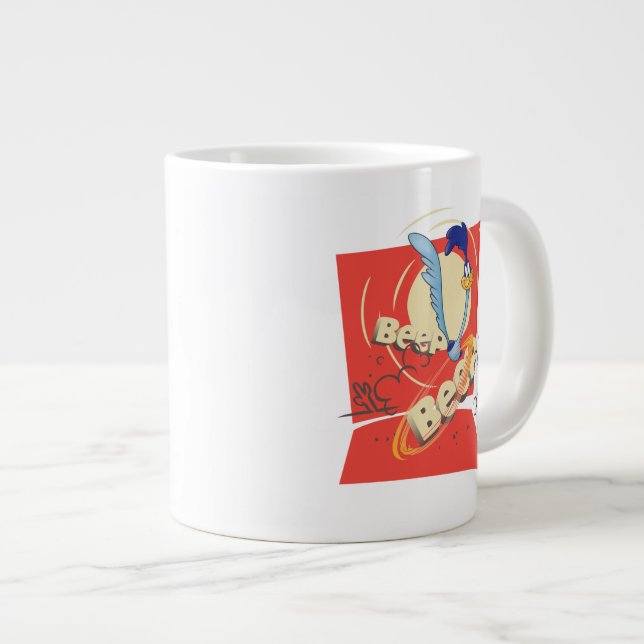 LOONEY TUNES™ VÄNSTER!™ Grafik för solnedgång Jumbo Mugg (Framsida höger)