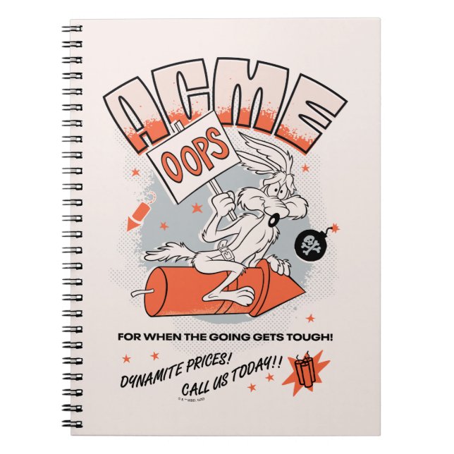 LOONEY TUNES™ | WILE E. COYOTE™ ACME Dynamite Anteckningsbok (Framsidan)
