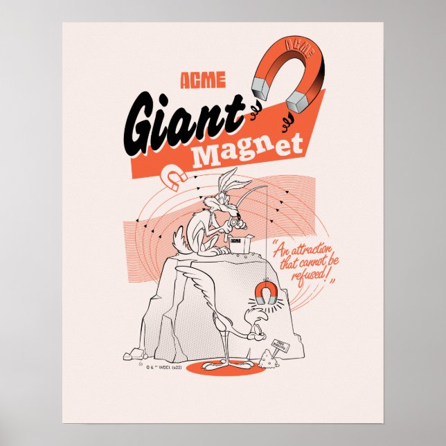 LOONEY TUNES™ | WILE E. COYOTE™ ACME Giant Magnet Poster (Framsidan)