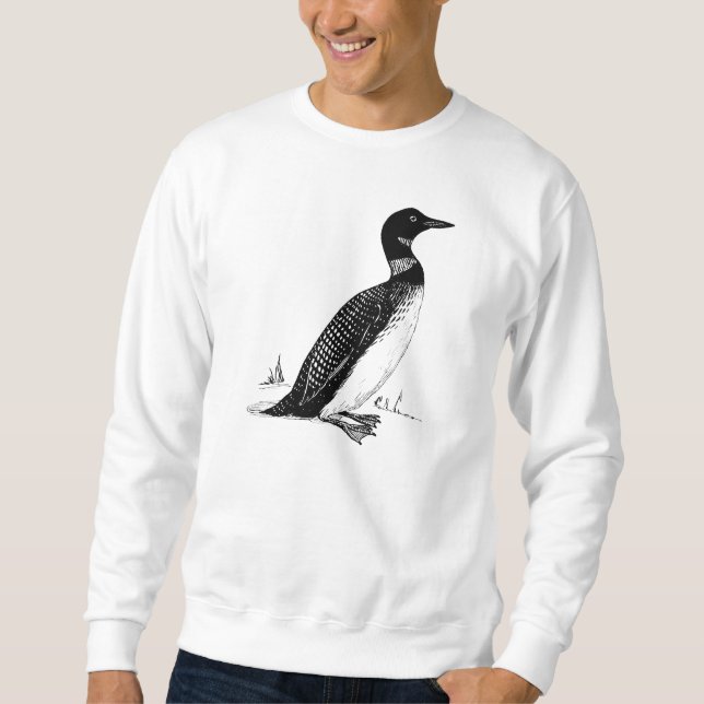 Loonfågelillustration Sweatshirt (Framsida)