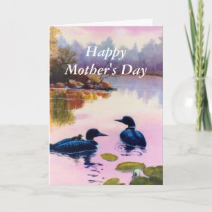 Loons at Twilight Mors dag Card Kort